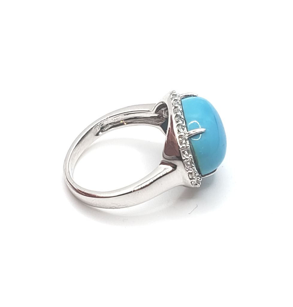  Turquoise Oval Cabochon Ring