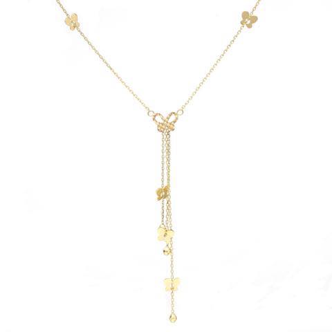  14K Yellow Gold Butterfly Necklace